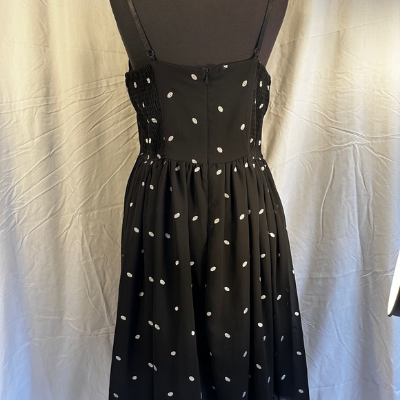 Voodoo Vixen | CURVE DOTTY POLKA DOT FLARED DRESS - Picture 4 of 5